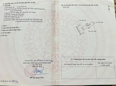 1.5 tỷ 88m2 ngõ 199 Tân Thành Dương Kinh Zalo 0567222555
