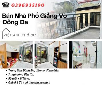 Bán nhà Giảng Võ Đống Đa_Mặt Tiền 6 Mét_7 Phòng Ngủ_50mx4T_Giá: 9.5 Tỷ_Lh: 0396935190.