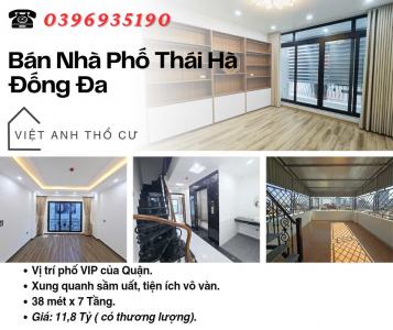 Bán nhà Phố Thái Hà, Nhà Mới Tinh, Ngõ Nông Gần Ô Tô, 38mx7T, Giá: 11.8 Tỷ, Lh: 0396935190.