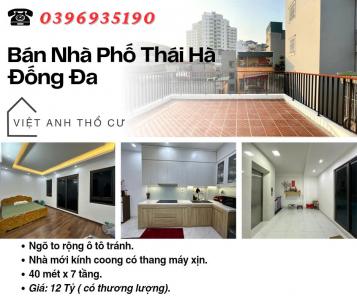 Bán nhà Phố Thái Hà, Nhà Siêu Đẹp, Full Nội Thất, Ở Ngay, 40mx7T, Giá: 12 Tỷ, Lh: 0396935190.