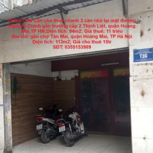 Chính Chủ Cần cho thuê nhanh 2 căn nhà tại quận Hoàng Mai, TP Hà Nội