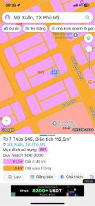 Chính chủ gởi  bán lô đất tđc Phước lập Mỹ Xuân tp Phú Mỹ , ở trung tâm lõi của tp
