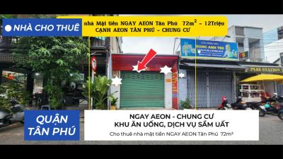 Cho thuê nhà mặt tiền Âu Cơ q.Tân Phú  95m²,3TẦNG - 29Triệu - KHU CỰC SẦM UẤT