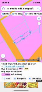 Chủ cần tiền bán 1 nền nhà thi trấn long hải