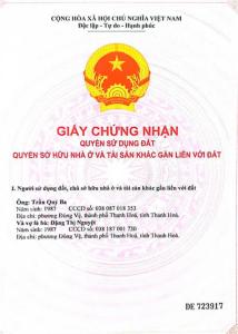 ĐẤT ĐẸP - ĐẦU TƯ SINH LỜI - Chính Chủ Cần Bán Nhanh Lô Đất MB 80 TT Tân Phong, Quảng Xương, Thanh