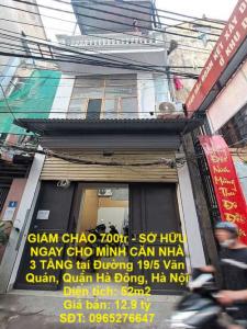 GIẢM CHÀO 700tr - SỞ HỮU NGAY CHO MÌNH CĂN NHÀ 3 TẦNG tại 19/5 VĂN QUÁN, HÀ ĐÔNG