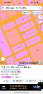 Lô góc tdc 5,6 ha mỹ xuân nay thuộc phường phú mỹ _hcm 146mv full thổ cư