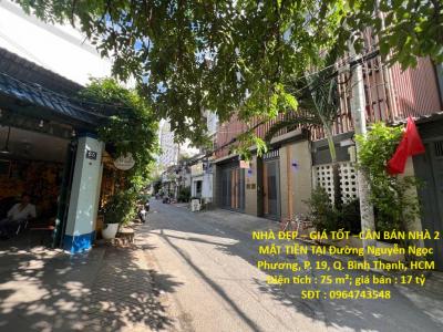 NHÀ ĐẸP – GIÁ TỐT –CẦN BÁN NHÀ 2 MẶT TIỀN TẠI Đường Nguyễn Ngọc Phương, P. 19, Q. Bình Thạnh, HCM