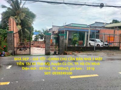 NHÀ ĐẸP – GIÁ TỐT –CHÍNH CHỦ CẦN BÁN NHÀ 2 MẶT TIỀN  TẠI Xã Thái Mỹ, huyện Củ Chi, TP. Hồ Chí Minh